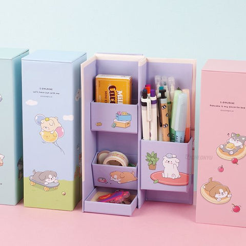 Cute Doggie Paper Pencil Container