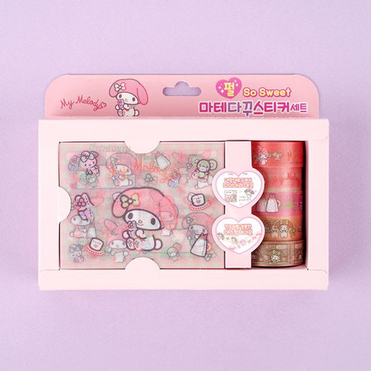 My Melody Pearl Masking Tape And Diary Deco Sticker Set