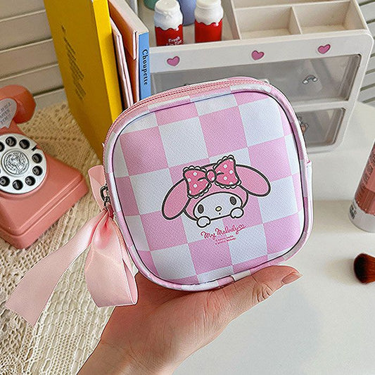 My Melody Check Square Pouch