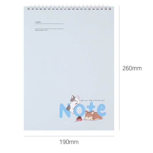 Sleeping Dog Hard Cover Notebook 19 Cm X 26 Cm