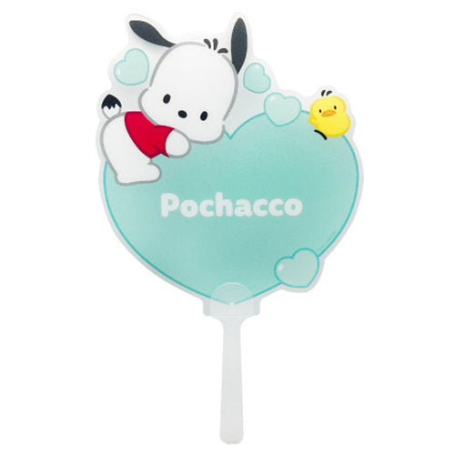 Sanrio Characters Heart Handy Fan - Pochacco