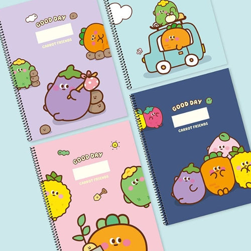 Carrot Friends Ruled Notebook